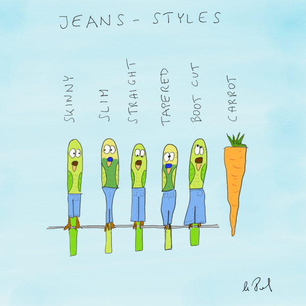 Jeans Styles als Cartoon
