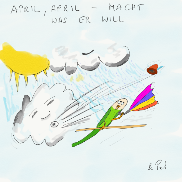 Aprilwetter Cartoon