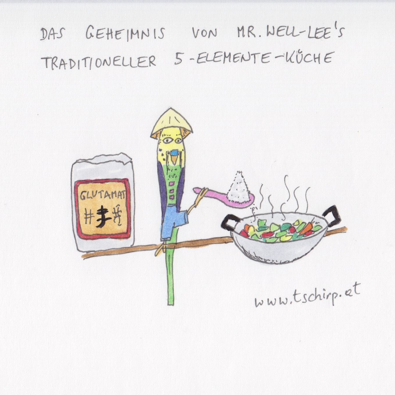 Glutamat, TCM, chinesisch, Wellensittich