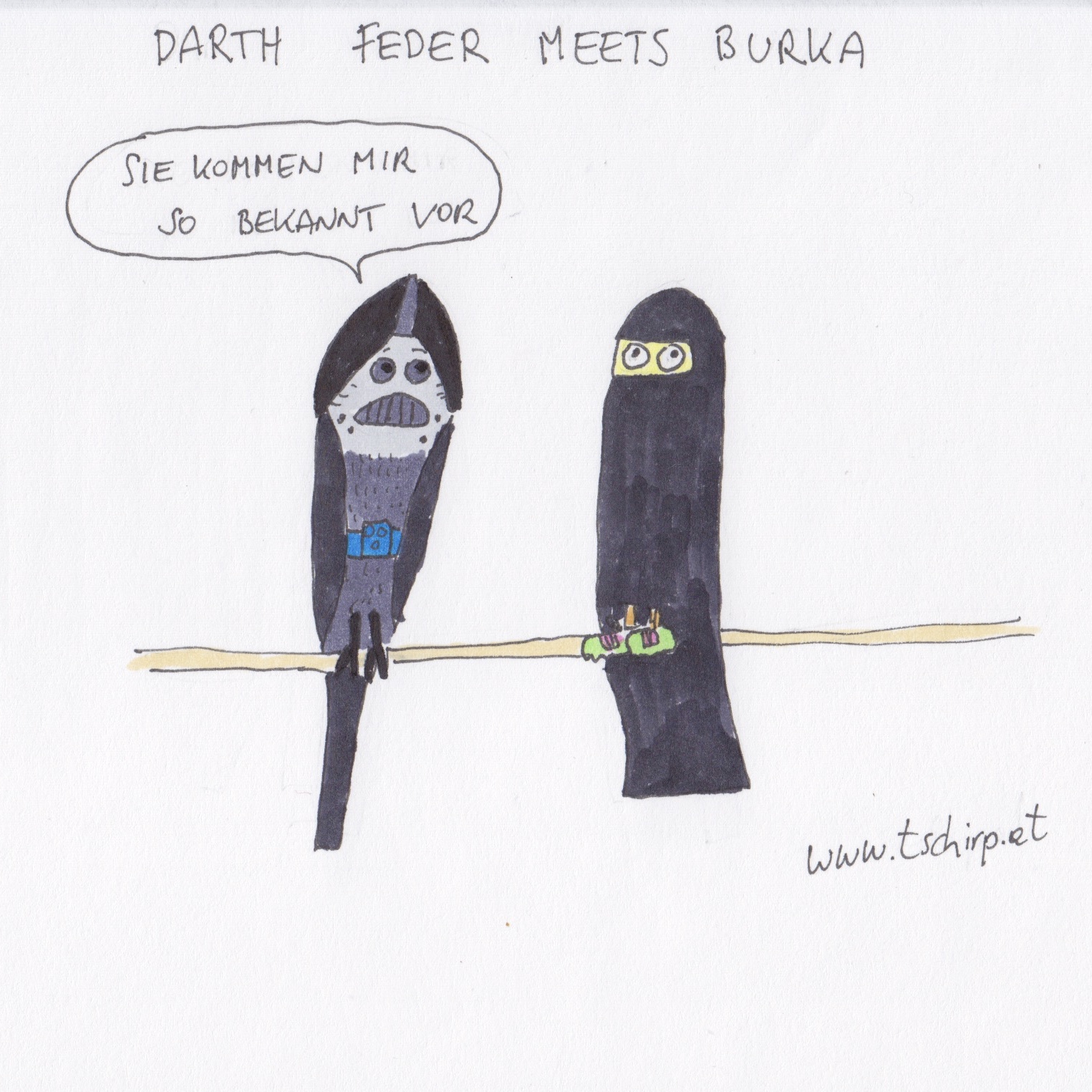 Burka, Darth Vader, Wellensittich, Katzen, Star Wars, Cornelius, Peter Cornelius, Du entschuldige I kenn di