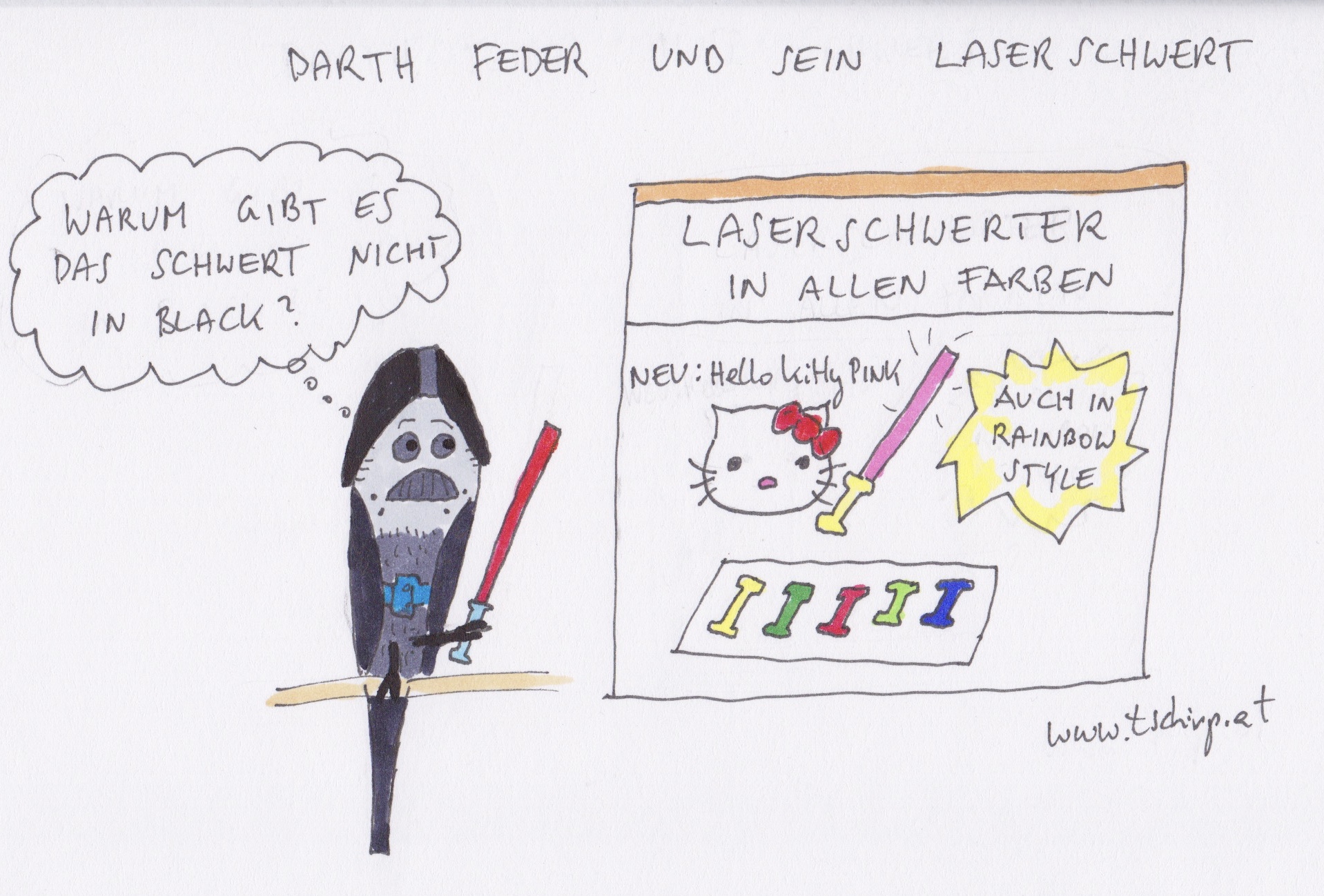 Star Wars, DarthVader, Cartoon, Cartoons, Comic, Comics, Wellensittich